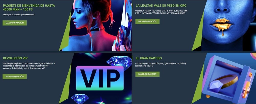 Giros gratis ofrecidos por 1xbet casino