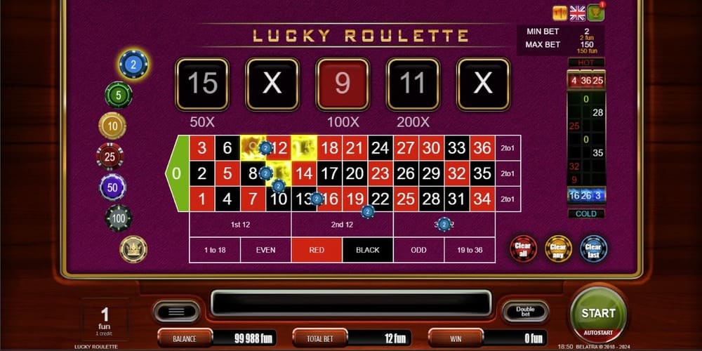 Juego de la Lucky Roulette en 1xbet Casino