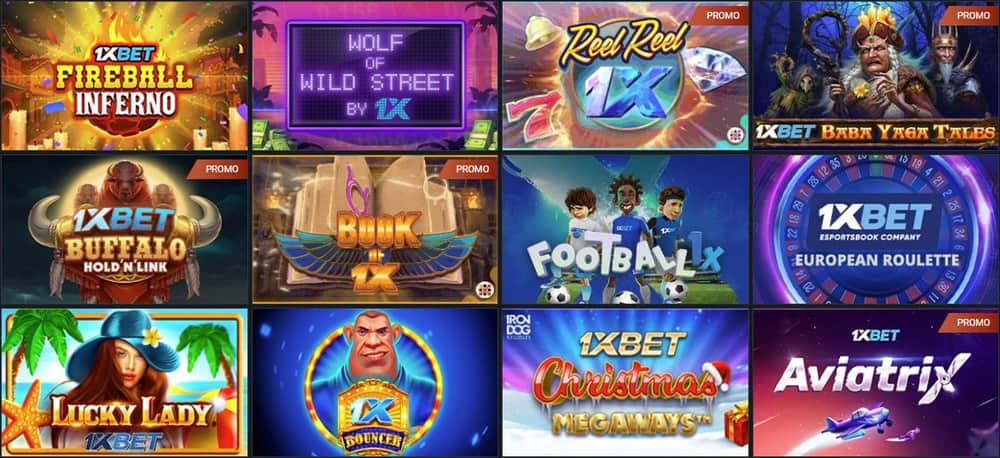 Juegos populares en el casino 1xbet