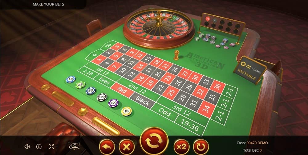 Mesa de ruleta europea en 22bet Casino