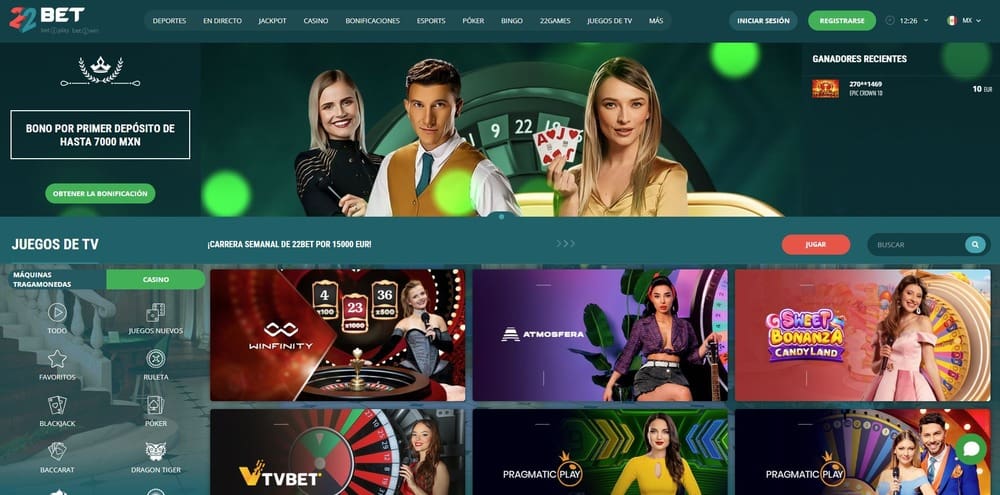 Sitio oficial del casino 22Bet